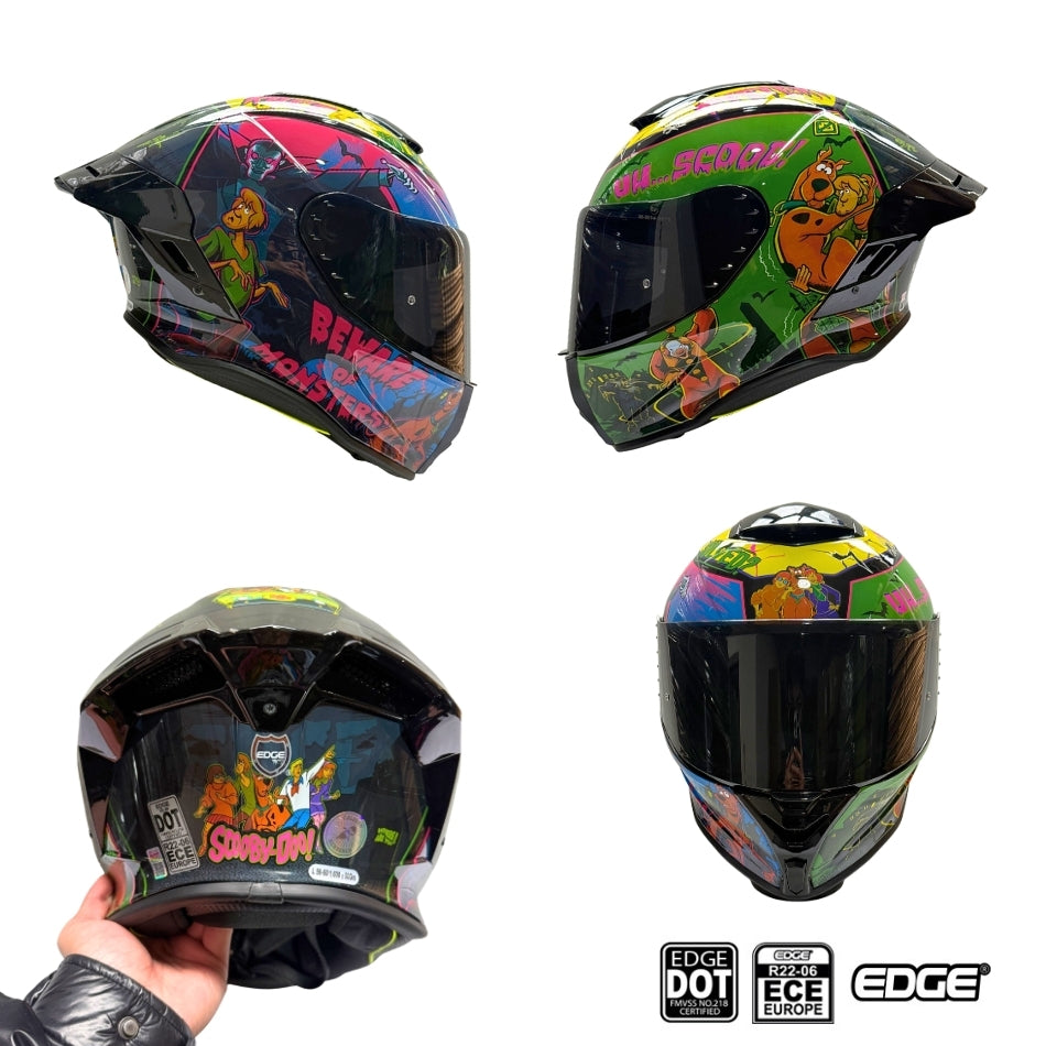 Casco WARNER Integral Shanghai Scooby Doo Certificación DOT I ECE
