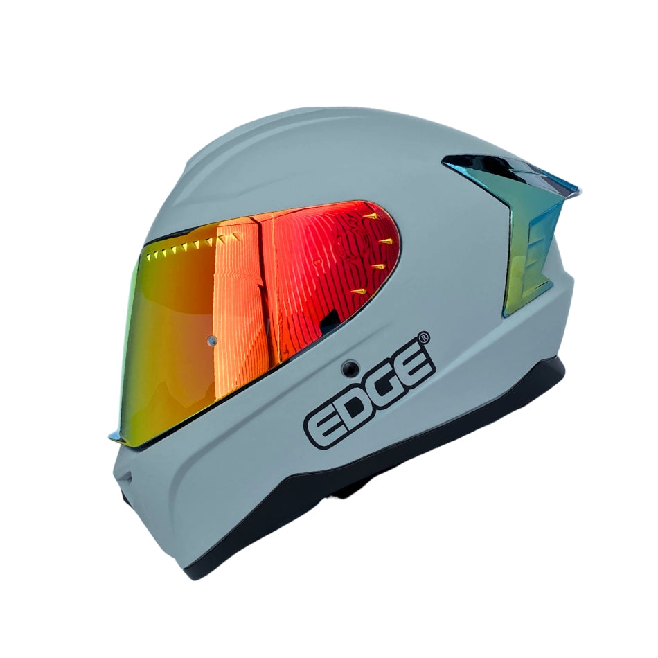 Casco EDGE Integral Extreme Solido Negro / Litmus Metalizado Certificación DOT I ECE