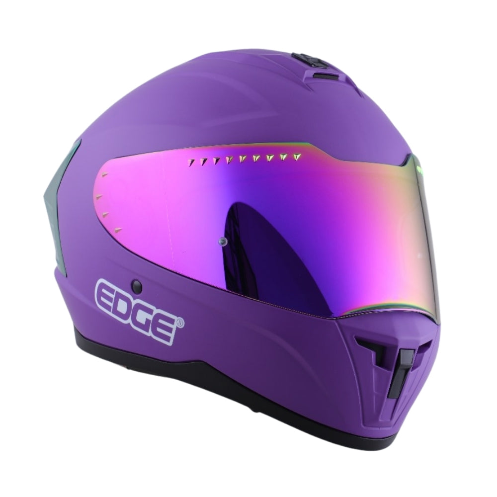 Casco EDGE Integral Extreme Solido Morado Metalizado Certificación DOT I ECE