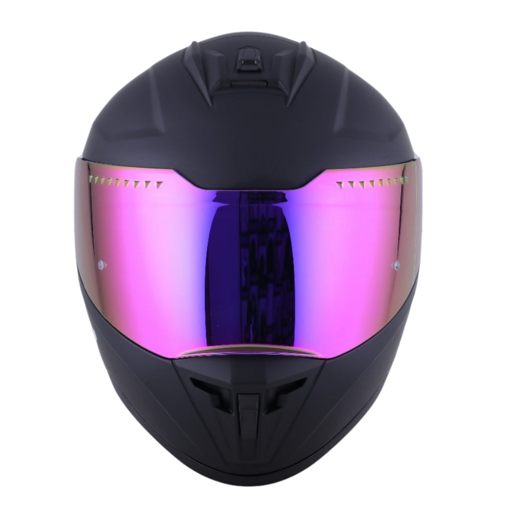 Casco EDGE Integral Extreme Solido Negro / Morado Metalizado Certificación DOT I ECE