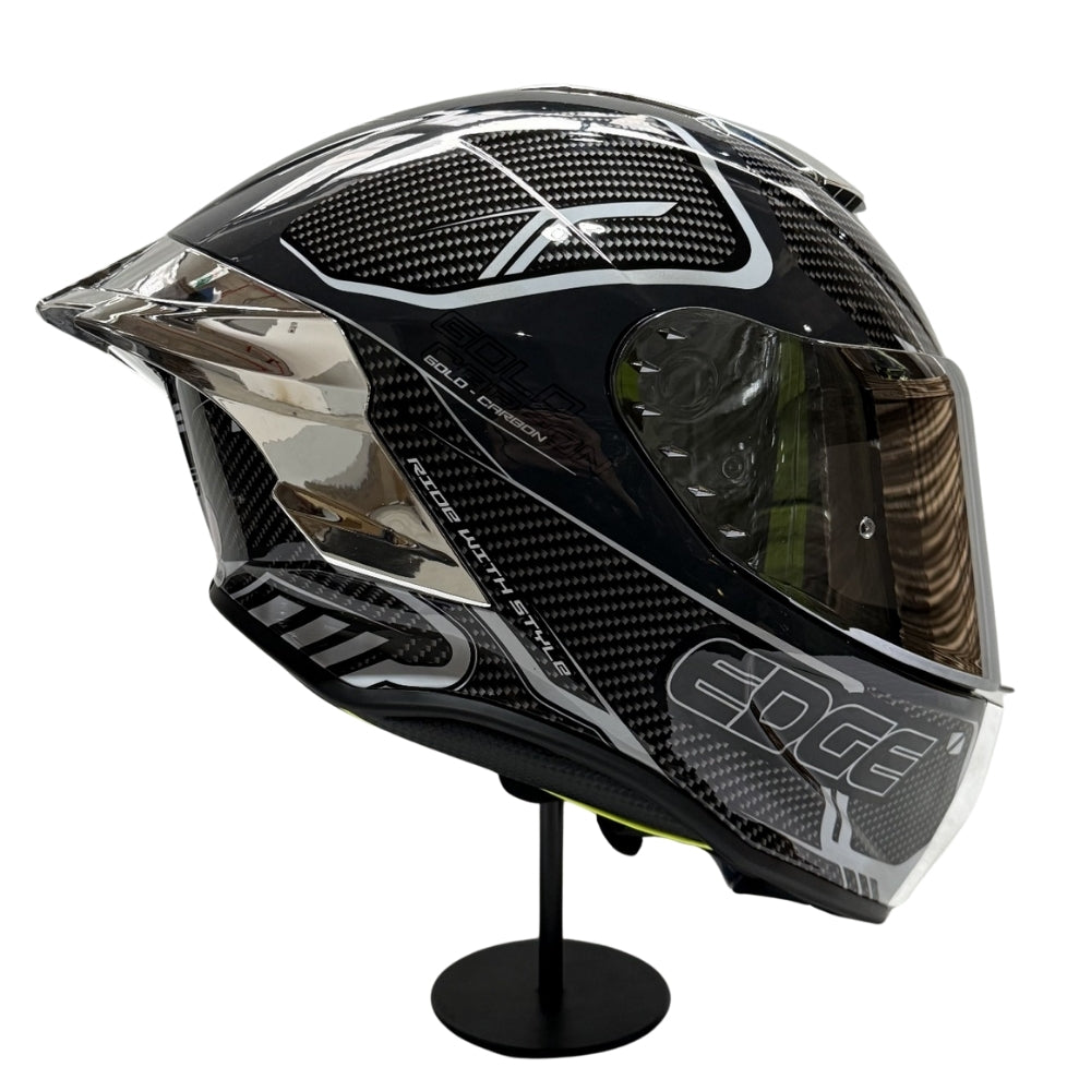 Casco EDGE Integral Shanghai Goldex Plateado Certificación DOT I ECE