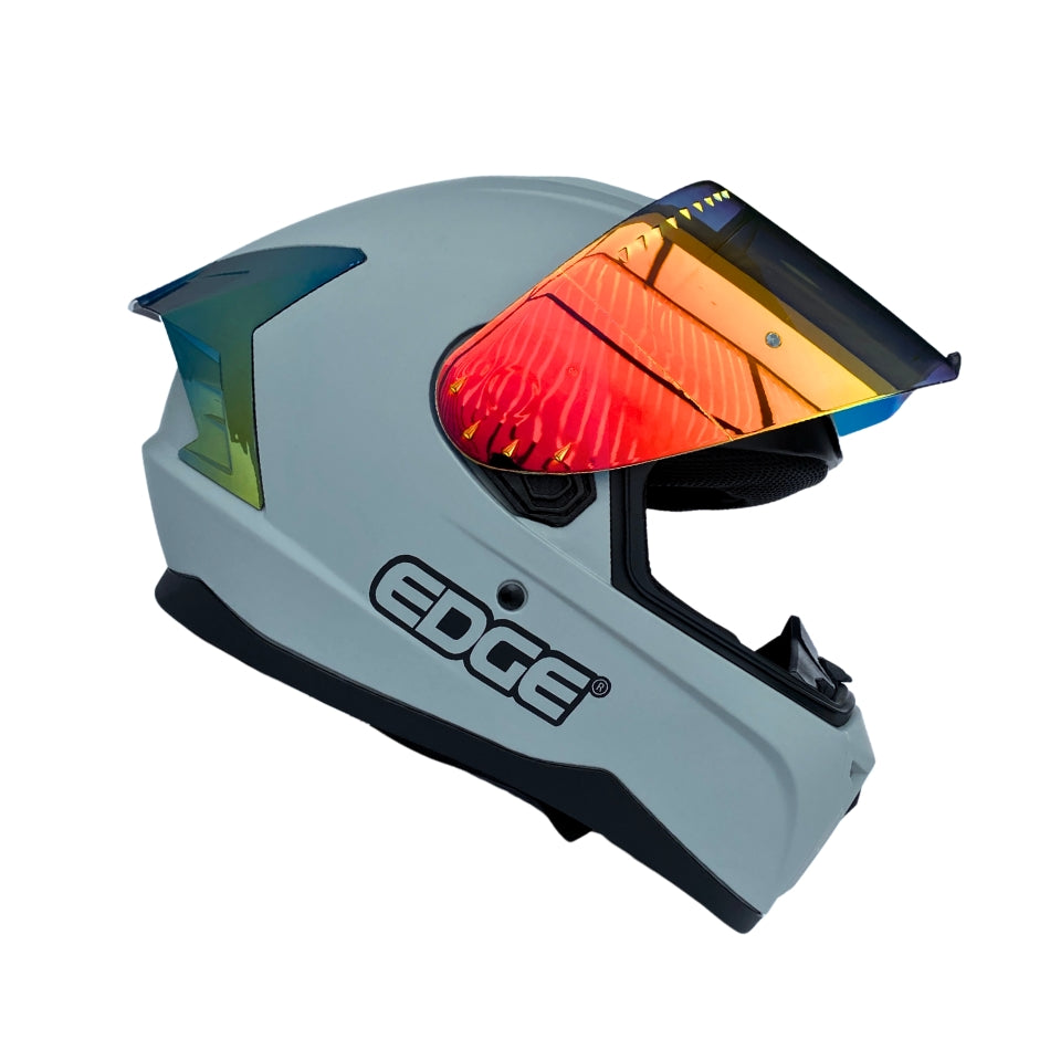 Casco EDGE Integral Extreme Solido Negro / Litmus Metalizado Certificación DOT I ECE