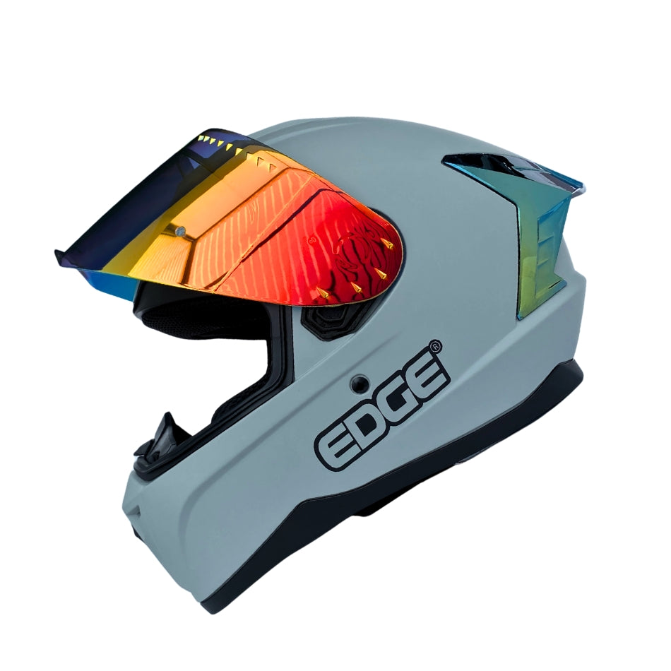 Casco EDGE Integral Extreme Solido Negro / Litmus Metalizado Certificación DOT I ECE