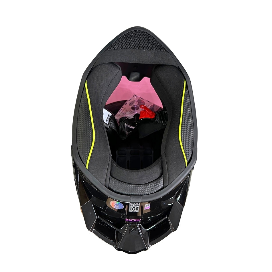Casco Edge Integral Shanghai Solido Negro / Rosado Dot I Ece