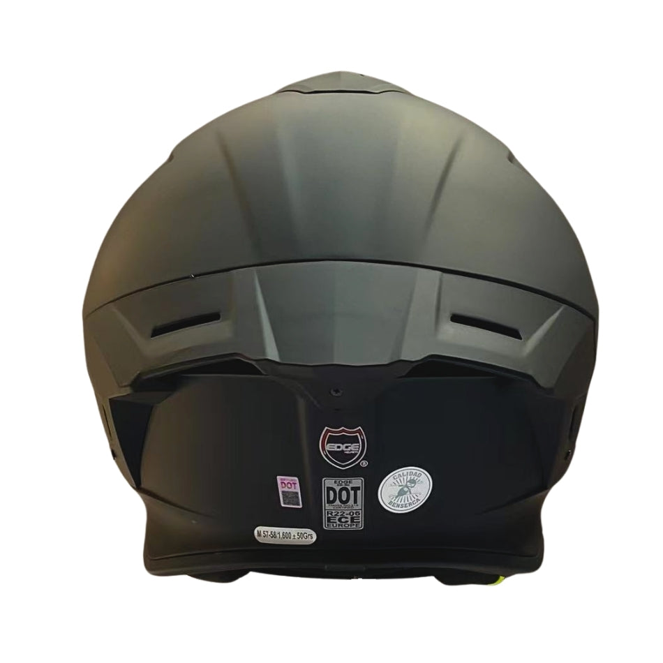 Casco Edge Integral Shanghai Solido Negro / Rosado Dot I Ece