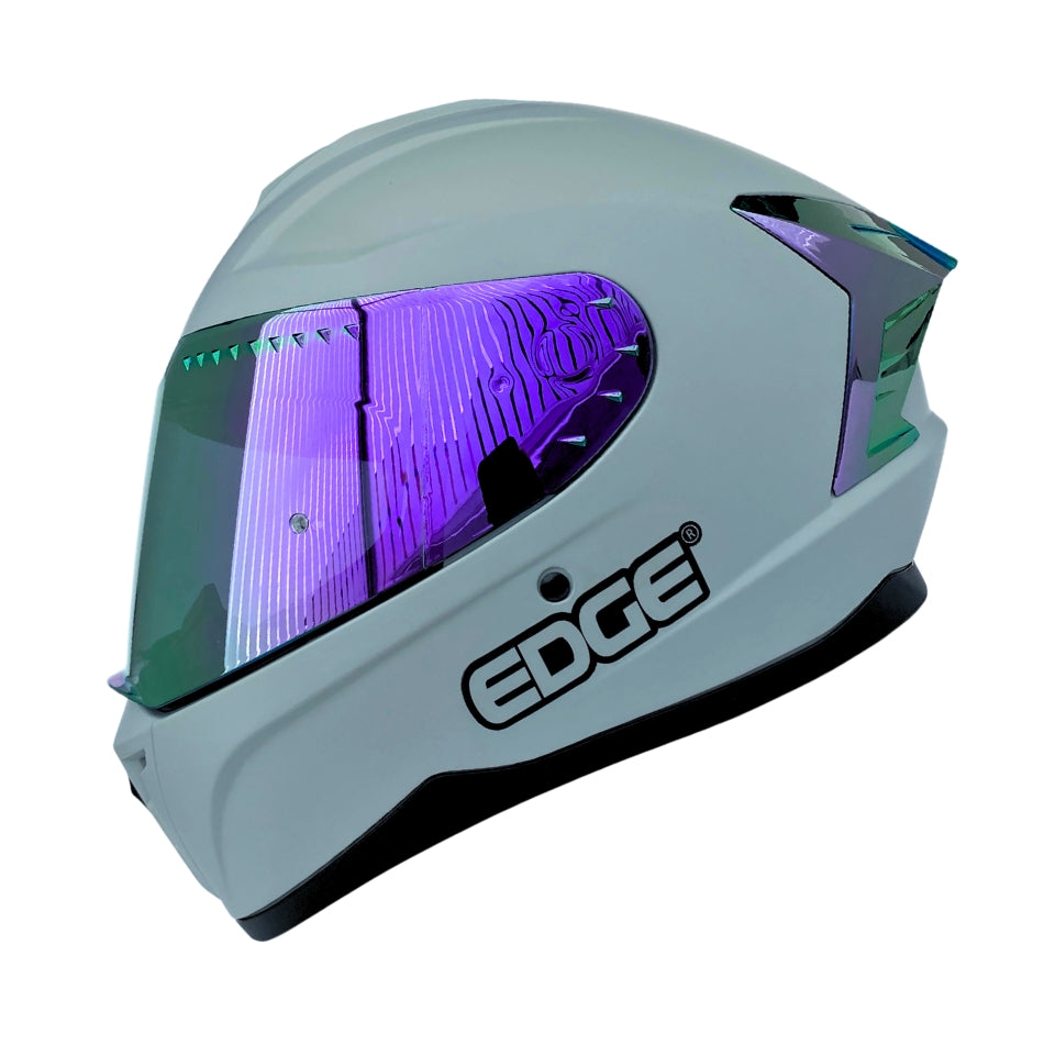 Casco EDGE Integral Extreme Solido Negro / Morado Metalizado Certificación DOT I ECE