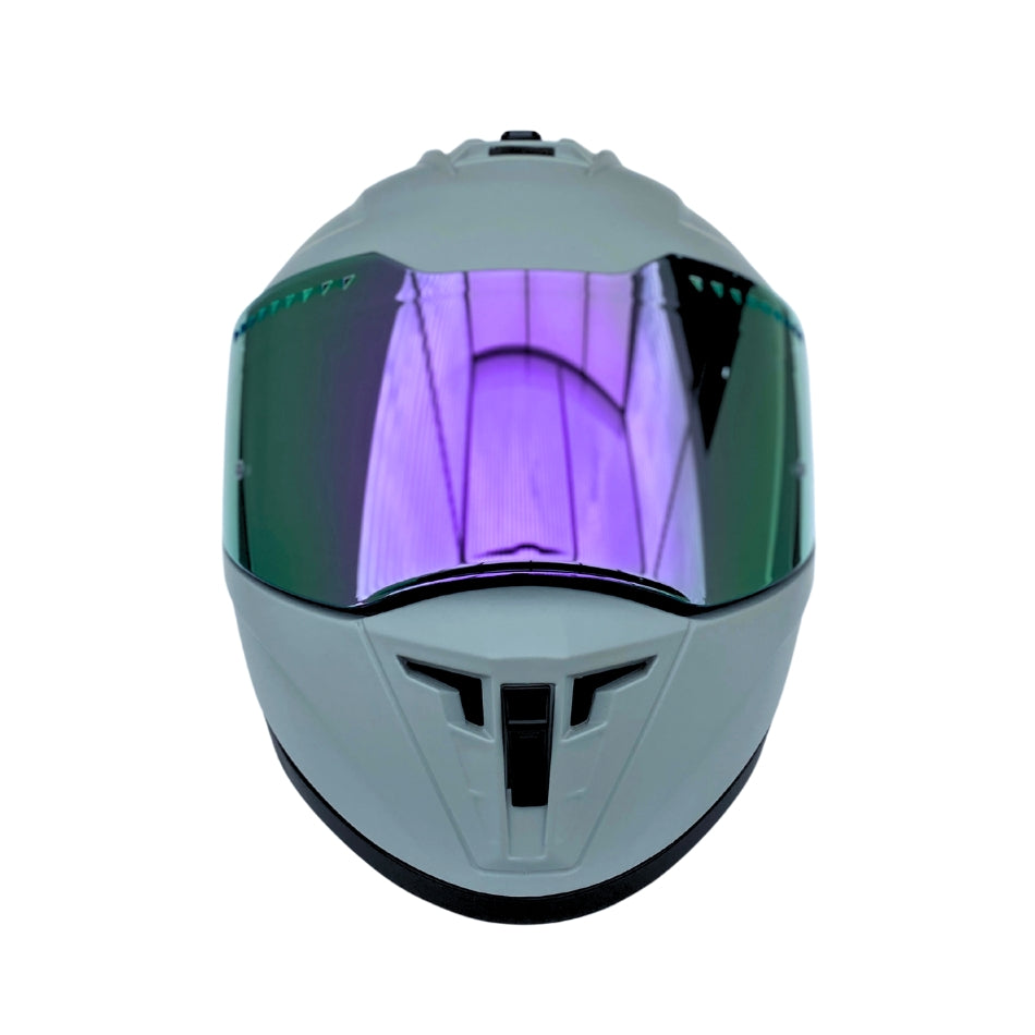 Casco EDGE Integral Extreme Solido Negro / Morado Metalizado Certificación DOT I ECE