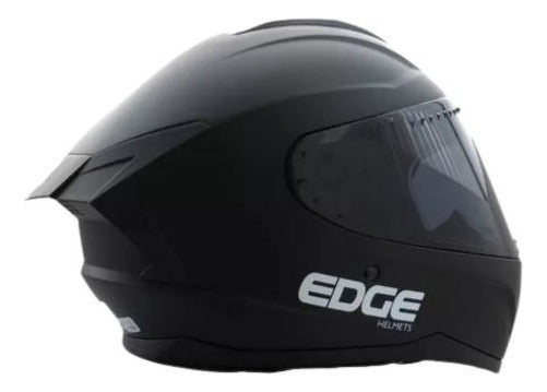 Casco Edge Integral Extreme Sólido Negro Cert. Dot I Ece