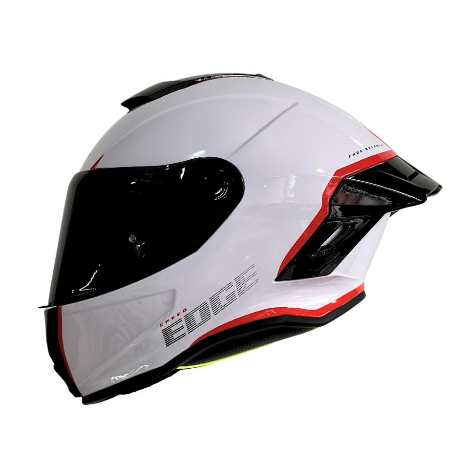 Casco EDGE Integral Shanghai Rush Blanco / Rojo DOT | ECE