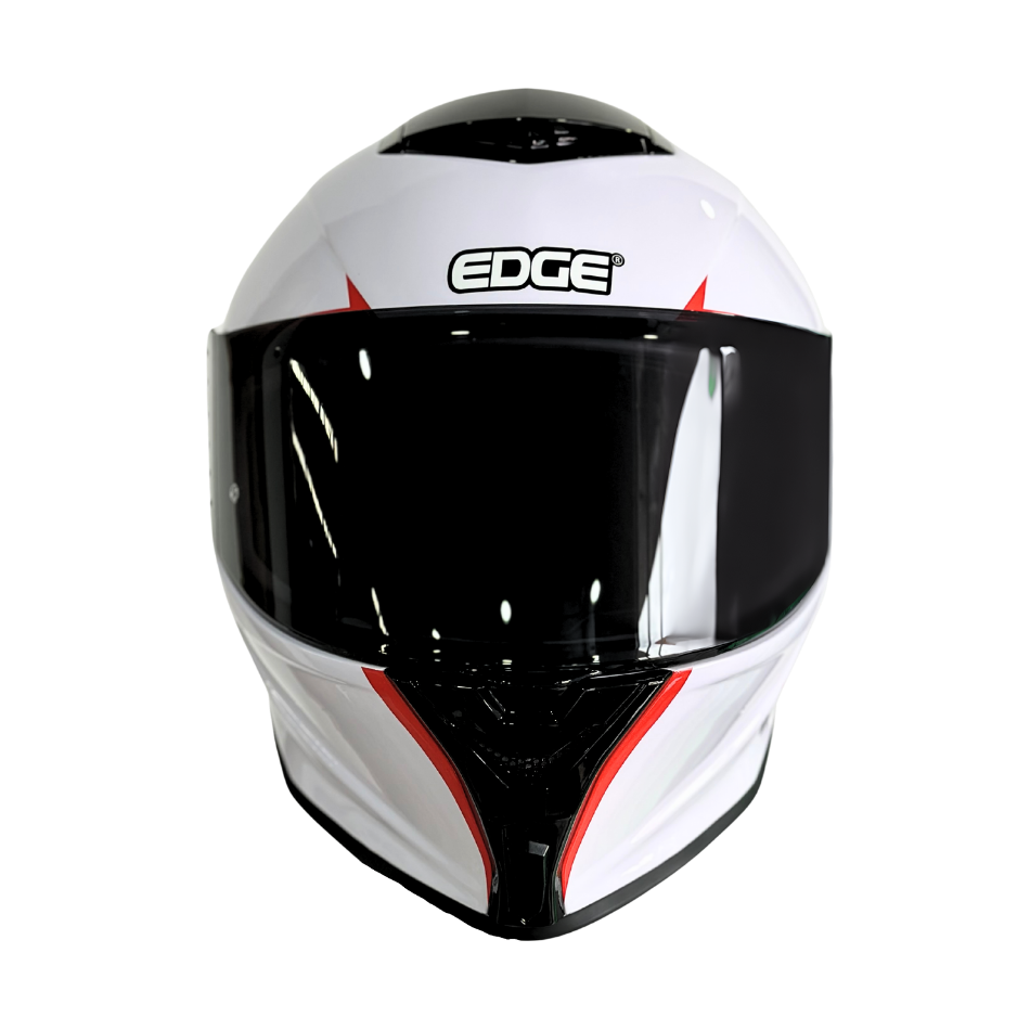 Casco EDGE Integral Shanghai Rush Blanco / Rojo DOT | ECE