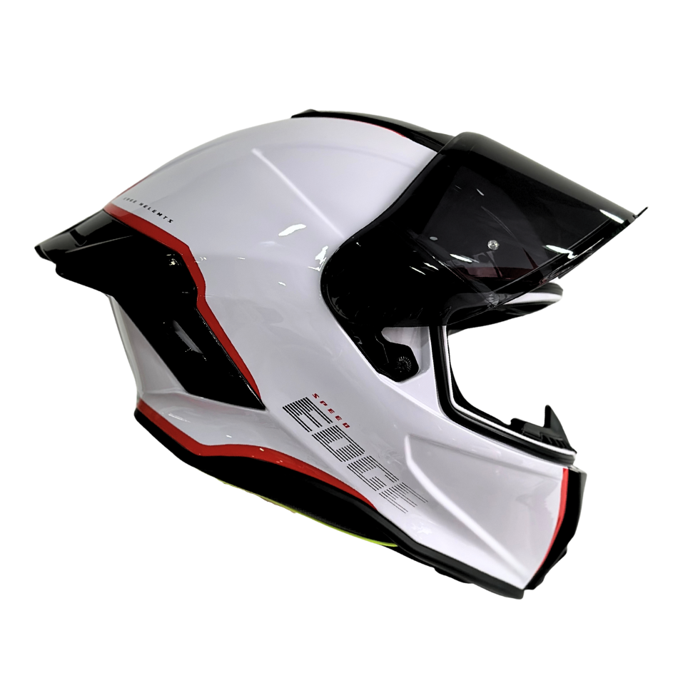 Casco EDGE Integral Shanghai Rush Blanco / Rojo DOT | ECE