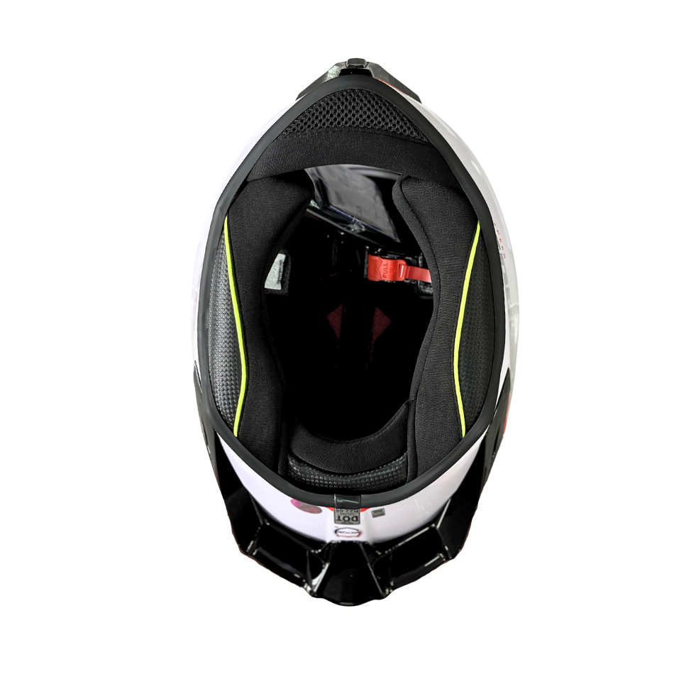 Casco EDGE Integral Shanghai Rush Blanco / Rojo DOT | ECE