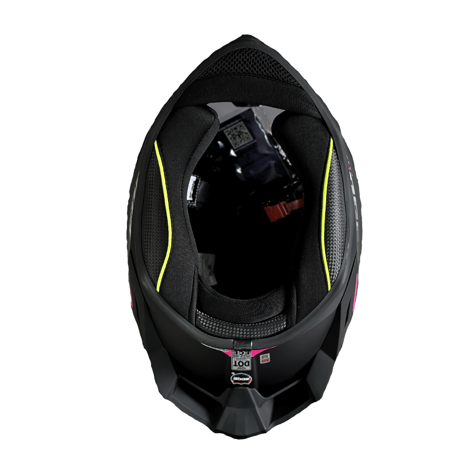 Casco EDGE Integral Shanghai Rush Negro/Rosado DOT-ECE