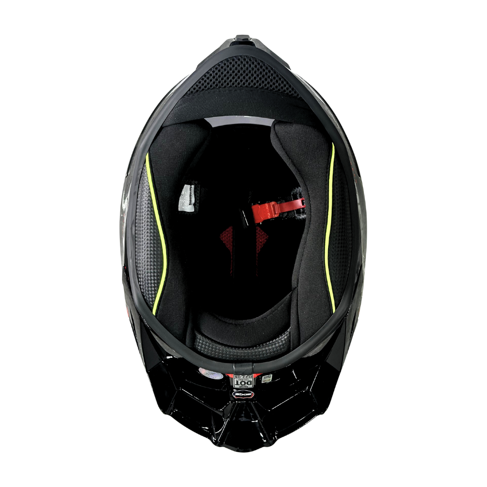 Casco EDGE Integral Shanghai Rush Negro / Rojo DOT | ECE