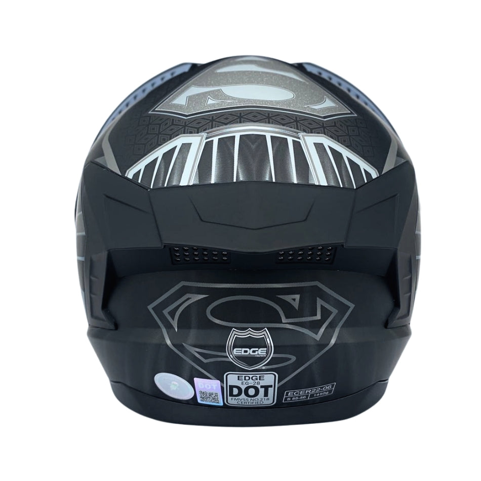 Casco DC Integral Extreme Superman Plateado Cert. DOT I ECE
