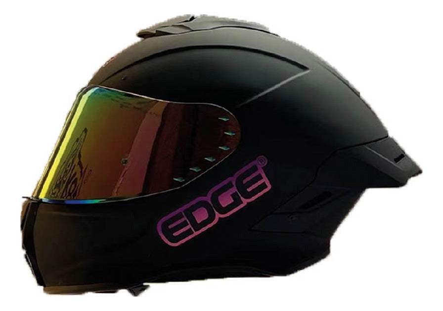 Casco Edge Integral Shanghai Solido Negro / Rosado Dot I Ece