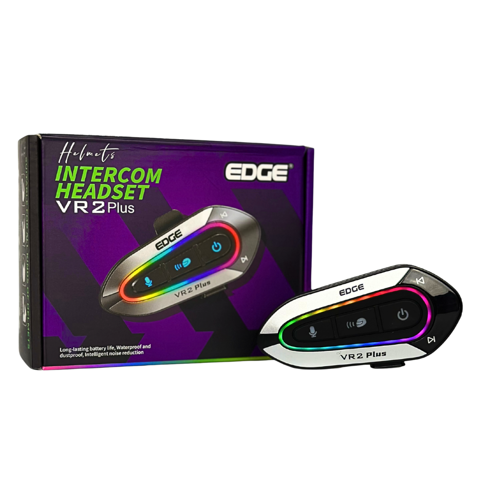 Intercomunicador para Casco de Moto Edge VR2 PLUS Bidireccional 2 Conductores