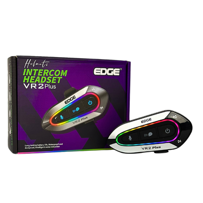 Intercomunicador para Casco de Moto Edge VR2 PLUS Bidireccional 2 Conductores
