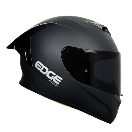 Casco EDGE Integral Racer Sólido Negro Certificación DOT