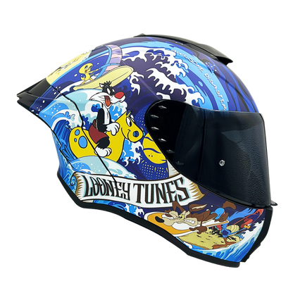 Casco WARNER Integral Shanghai Looney Tunes Certificación DOT I ECE
