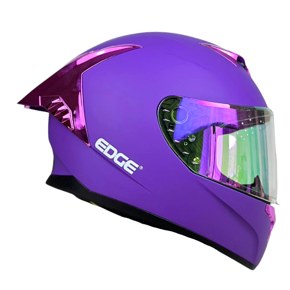 Casco EDGE Integral Racer Sólido Morado Certificación DOT