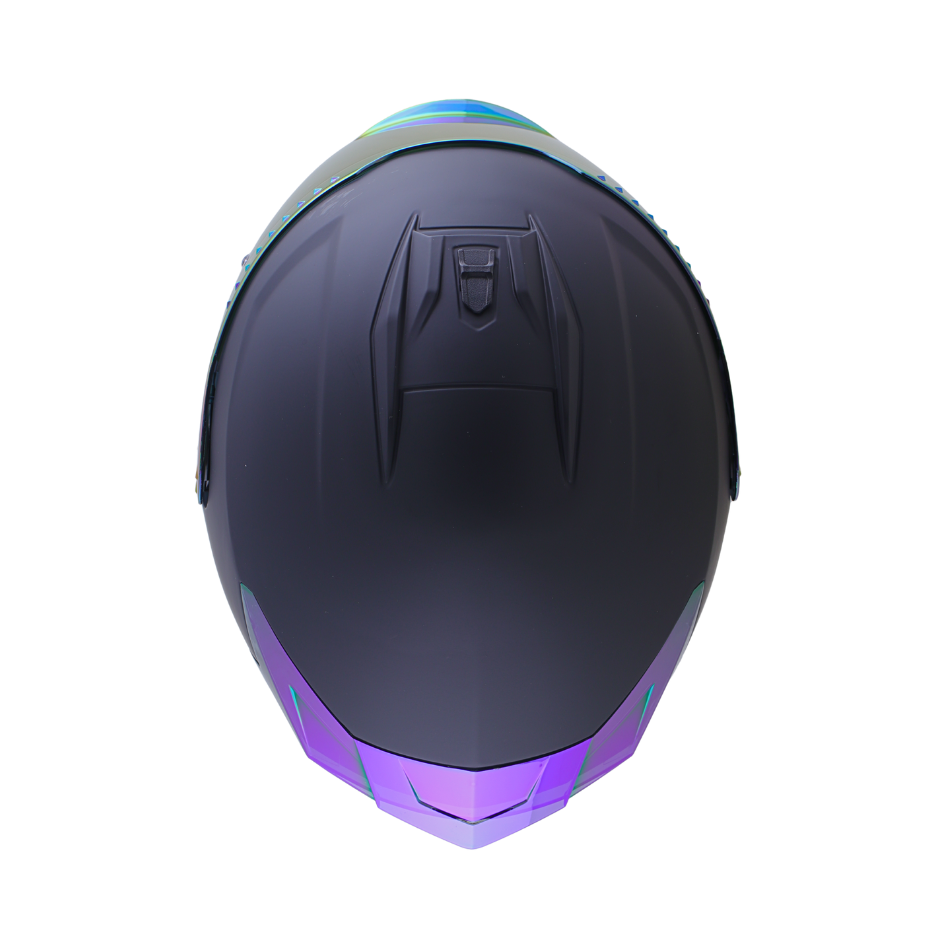 Casco EDGE Integral Extreme Solido Negro / Morado Metalizado Certificación DOT I ECE