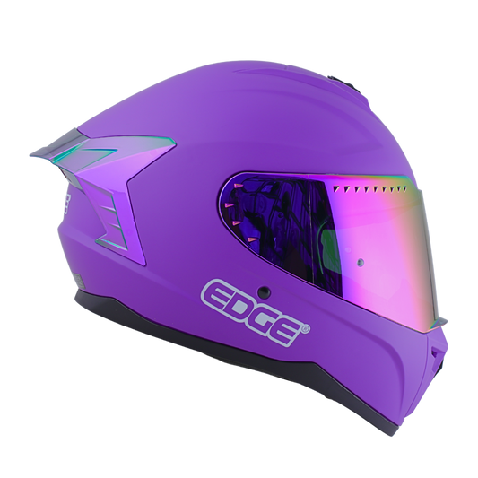 Casco EDGE Integral Extreme Solido Morado Metalizado Certificación DOT I ECE