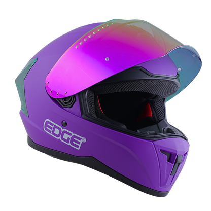 Casco EDGE Integral Extreme Solido Morado Metalizado Certificación DOT I ECE