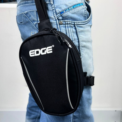 Canguro Pierna Para Moto y/o Ciclismo Edge 1L Negra