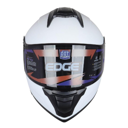 Casco EDGE Abatible Boston Sólido Blanco Certificación DOT I ECE