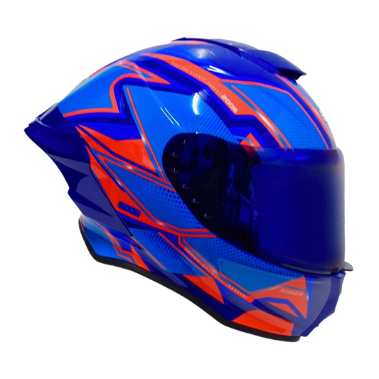Casco Edge Shanghai Quartz Rojo / Azul  Cert. Dot I Ece