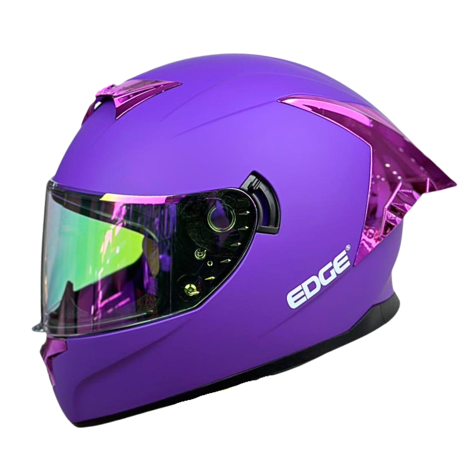 Casco EDGE Integral Racer Sólido Morado Certificación DOT