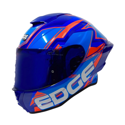 Casco Edge Shanghai Quartz Rojo / Azul  Cert. Dot I Ece