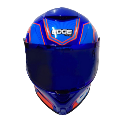 Casco Edge Shanghai Quartz Rojo / Azul  Cert. Dot I Ece