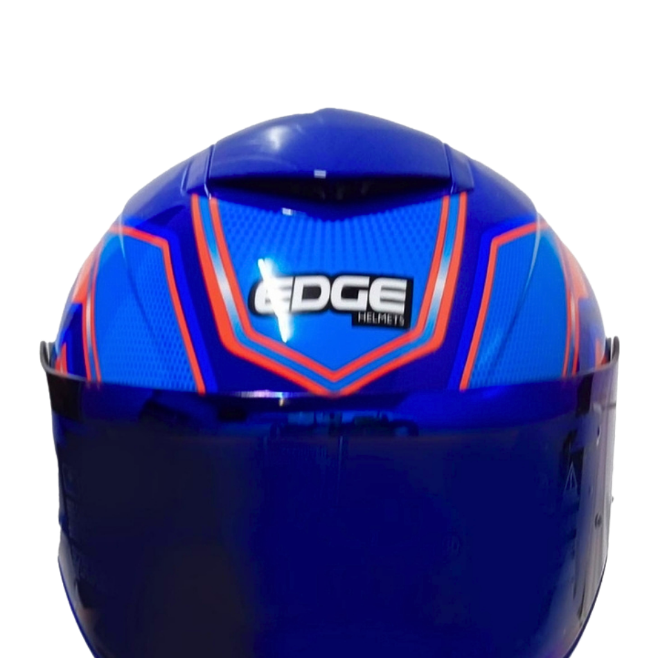 Casco Edge Shanghai Quartz Rojo / Azul  Cert. Dot I Ece
