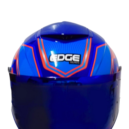 Casco Edge Shanghai Quartz Rojo / Azul  Cert. Dot I Ece
