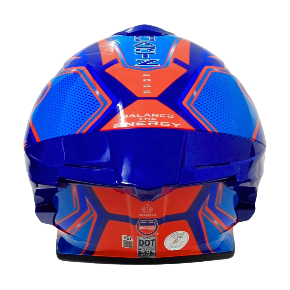 Casco Edge Shanghai Quartz Rojo / Azul  Cert. Dot I Ece