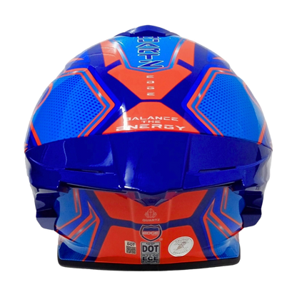 Casco Edge Shanghai Quartz Rojo / Azul  Cert. Dot I Ece