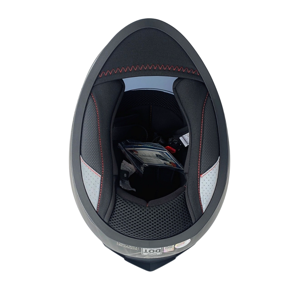 Casco Edge Shanghai Quartz Rojo / Azul  Cert. Dot I Ece
