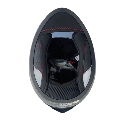 Casco Edge Shanghai Quartz Rojo / Azul  Cert. Dot I Ece