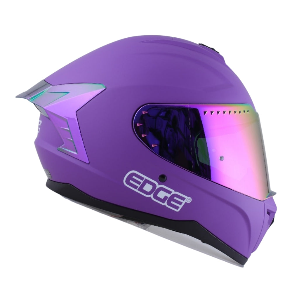 Casco EDGE Integral Extreme Solido Morado Metalizado Certificación DOT ...
