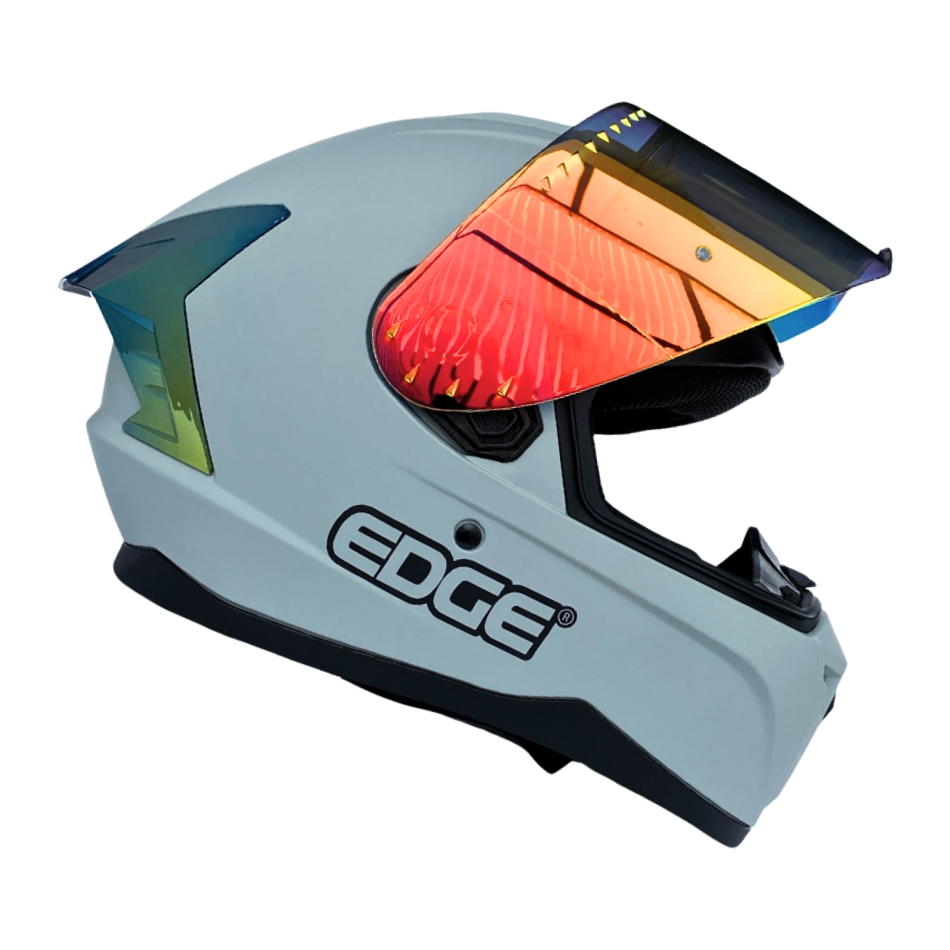 Casco EDGE Integral Extreme Solido Negro / Litmus Metalizado Certificación DOT I ECE