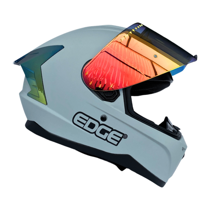 Casco EDGE Integral Extreme Solido Negro / Litmus Metalizado Certificación DOT I ECE