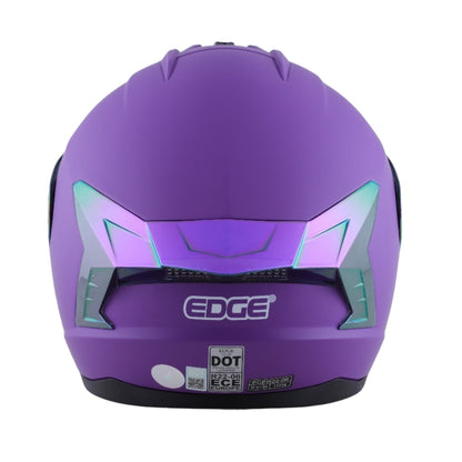 Casco EDGE Integral Extreme Solido Morado Metalizado Certificación DOT I ECE