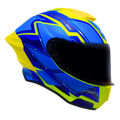 Casco Edge Shanghai Quartz  Amarillo / Azul Cert Dot I Ece