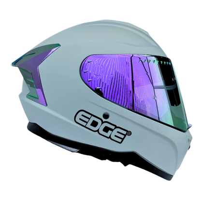 Casco EDGE Integral Extreme Solido gris / Morado Metalizado Certificación DOT I ECE