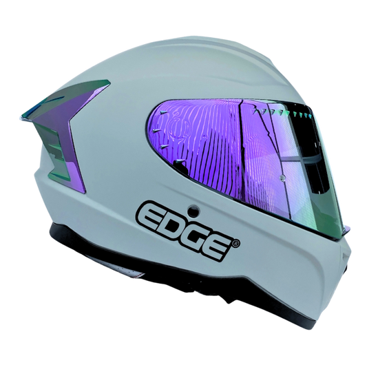 Casco EDGE Integral Extreme Solido gris / Morado Metalizado Certificación DOT I ECE