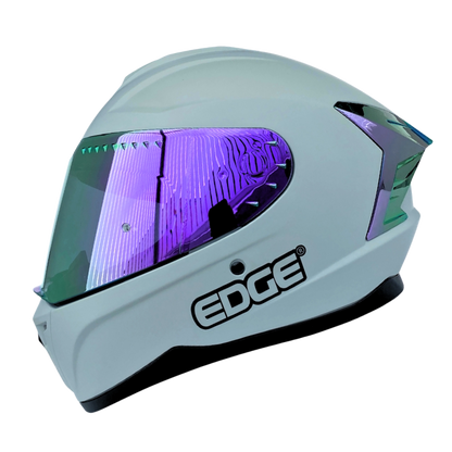 Casco EDGE Integral Extreme Solido gris / Morado Metalizado Certificación DOT I ECE