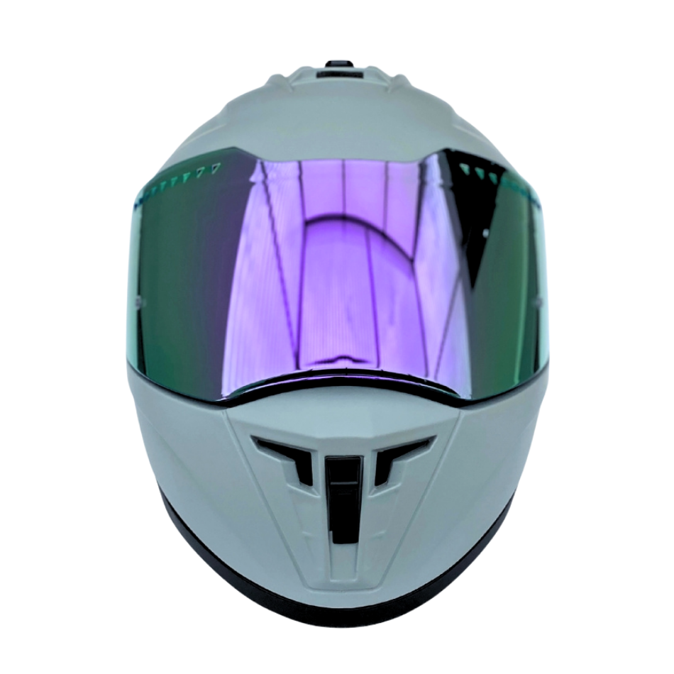 Casco EDGE Integral Extreme Solido gris / Morado Metalizado Certificación DOT I ECE
