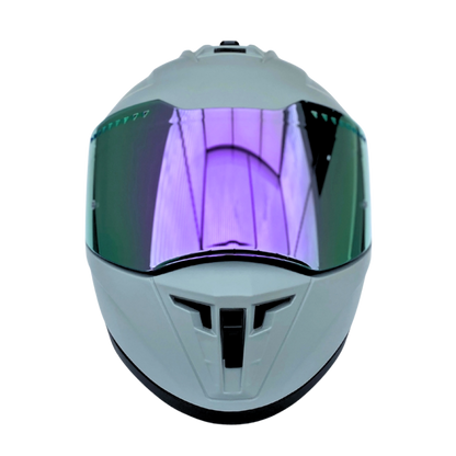 Casco EDGE Integral Extreme Solido gris / Morado Metalizado Certificación DOT I ECE